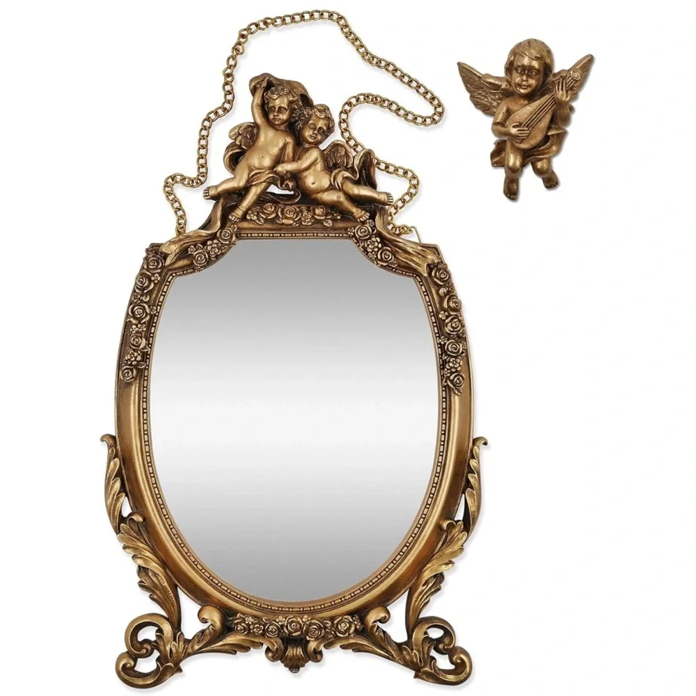 Gold‎ Angel Mirror – Vintage-Inspired Baroque Wall Décor
